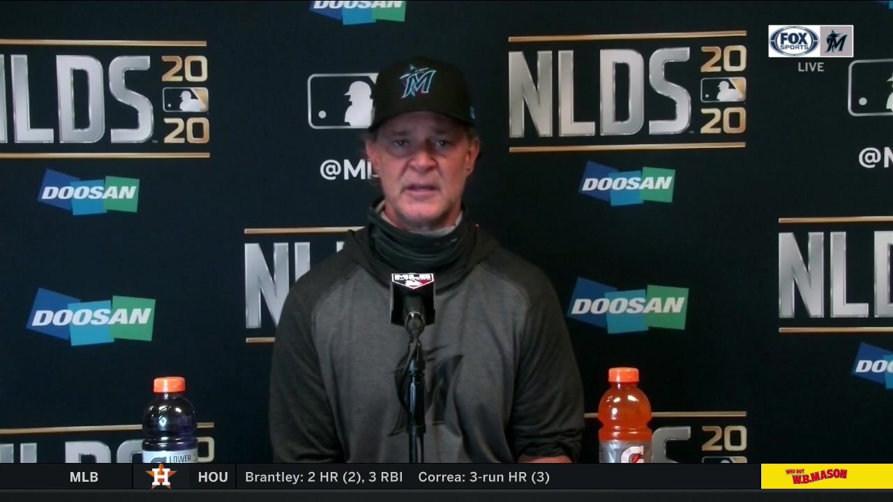 Don Mattingly recaps Marlins' NLDS loss, tips cap to strong Atlanta team