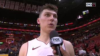 Tyler Herro discusses his 27-point performance, Heat overtime win