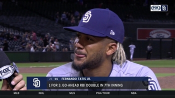 Fernando Tatis Jr. talks about his game-winning hit & the victory