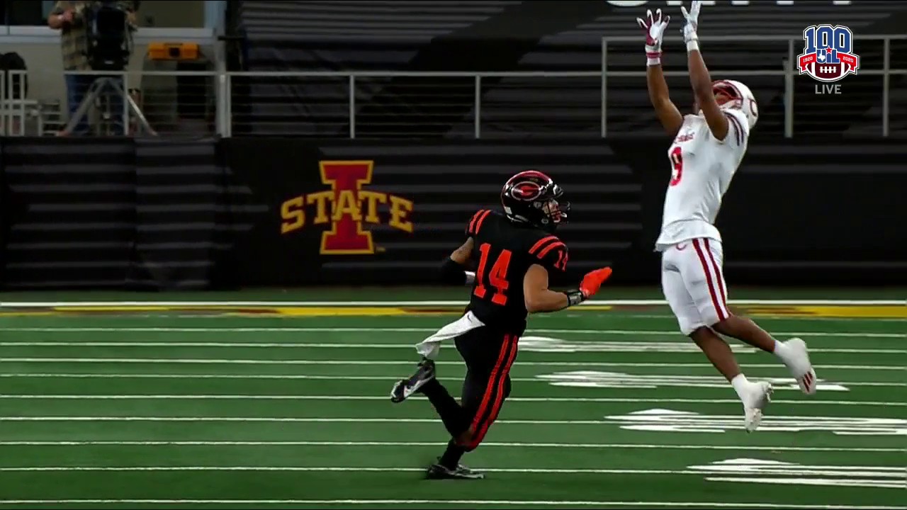 HIGHLIGHTS: Brandon King Interception at End of 1st Quarter | UIL State Championship