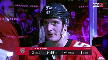Noel Acciari on his 1st NHL hat trick , Panthers' 6-1 win