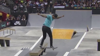 Watch all of Nyjah Huston's runs at the SLS Super Crown Championship