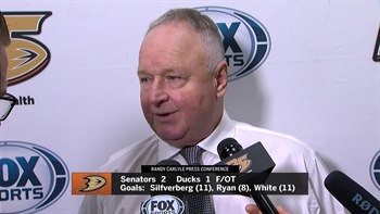 Randy Carlyle after loss to Senators: 'We're not creating enough offensive chances'