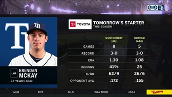 Brendan McKay makes MLB debut as Rays look for bounce-back win over Rangers