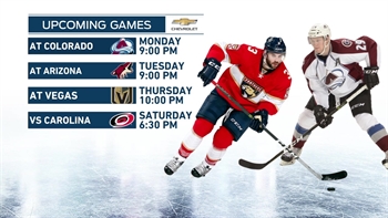 Panthers begin chilly road trip against Avalanche