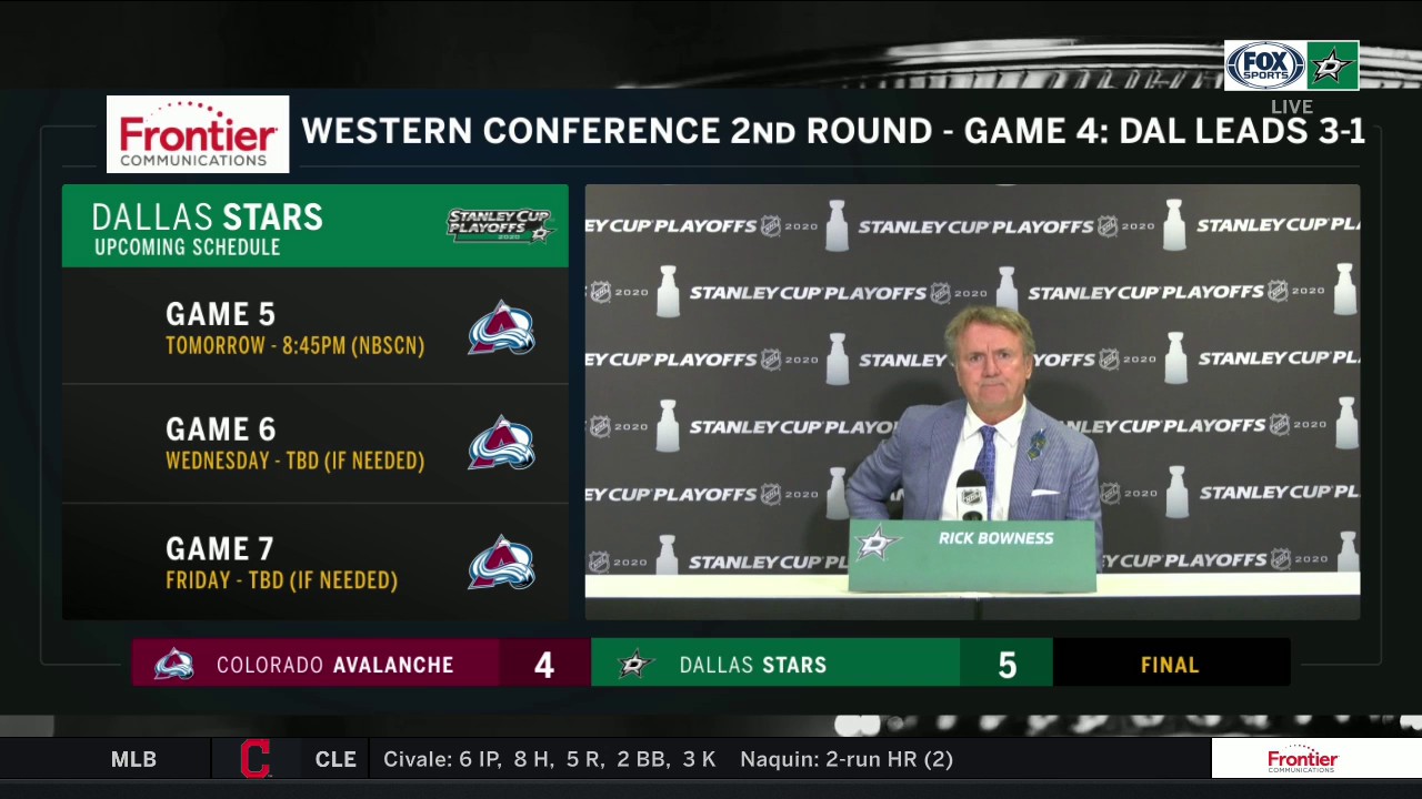 Rick Bowness on the Stars 5-4 Win vs. the Avalanche in Game 4