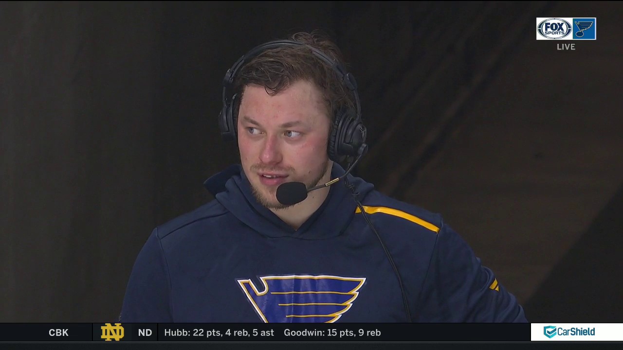 Tarasenko says it's 'real nice' to return to the Blues lineup