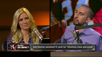Josh Norman's bow-and-arrow celebration penalty was absurd- 'The Herd'