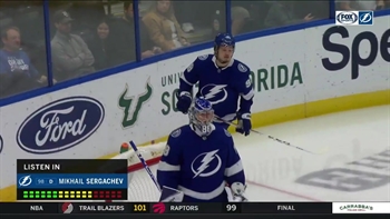 MIC'D UP: Lightning D Mikhail Sergachev gets chatty during the game