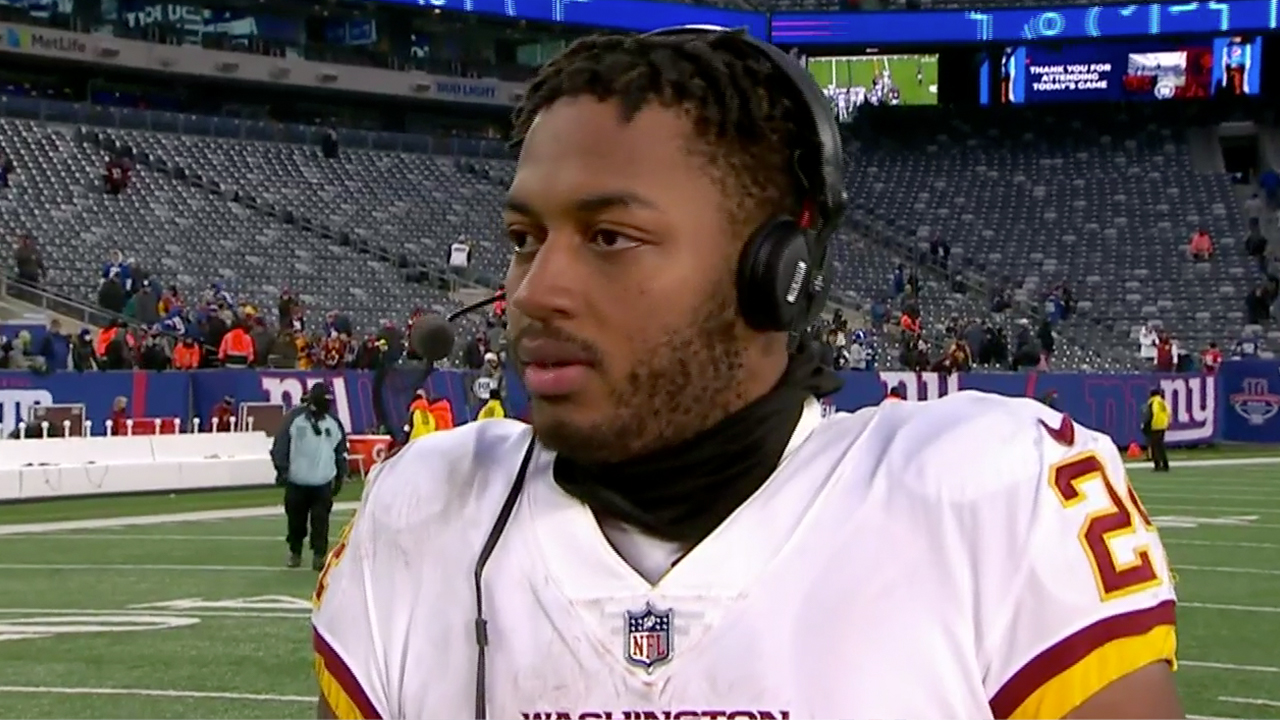 'I just have to focus on being more consistent' -Antonio Gibson to Jen Hale after big day