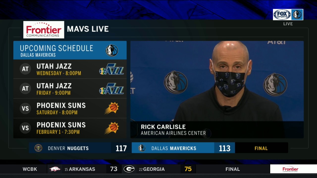 Rick Carlisle: 'The 3rd quarter was one of our best quarters of the year'