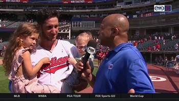 Yan Gomes talks about what it means to have his kids with him after a victory