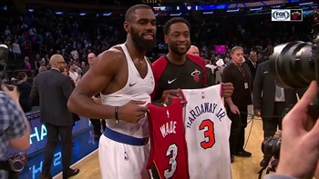 One Last Dance: Dwyane Wade swaps jerseys with Tim Hardaway Jr. at MSG