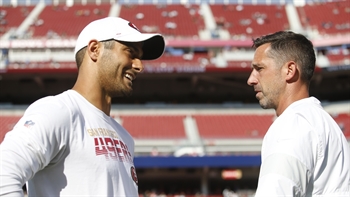 Michael Vick praises Kyle Shanahan for defending Jimmy Garoppolo:  'It's something that he has to do' | LIVE FROM MIAMI