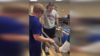Lacrosse player makes amazing progress after paralysis
