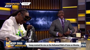 Snoop Dogg came bearing gifts (of Hennessy) for Shannon Sharpe on Undisputed
