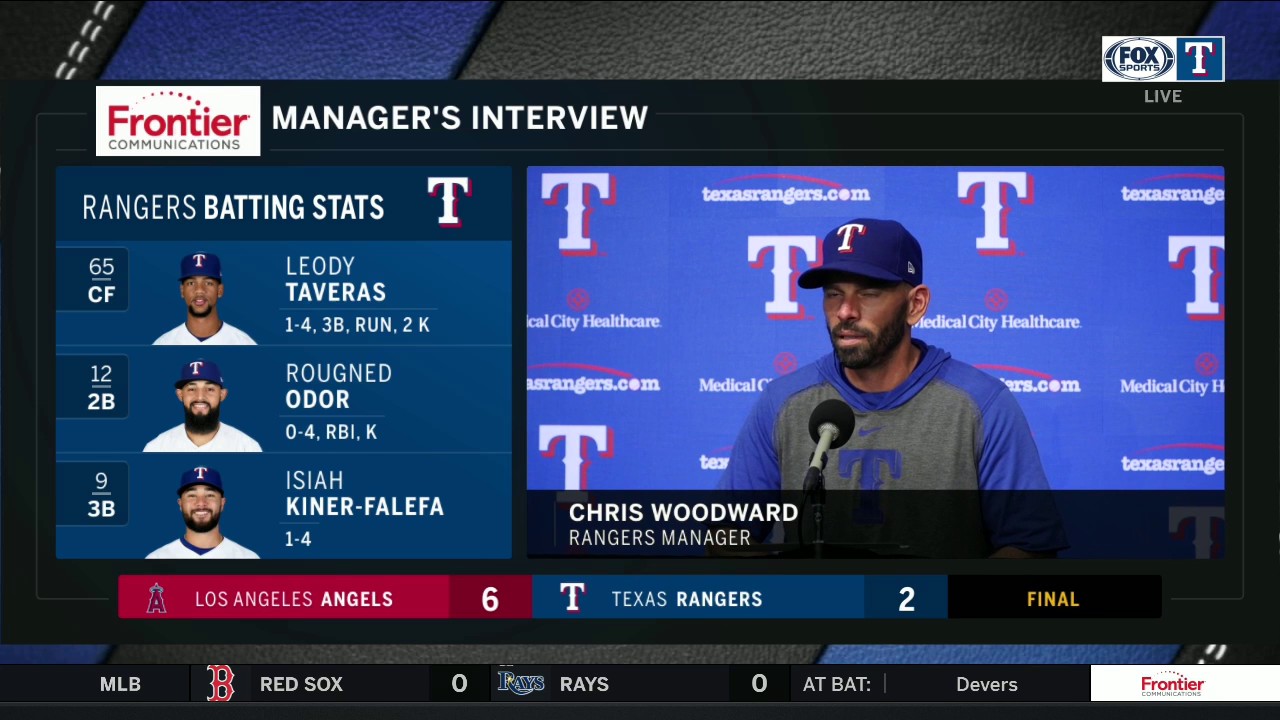Chris Woodward on the 6-2 Loss to the Angels