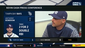 Kevin Cash on Anthony Bemboom's first big league hit, how pitching staff worked out of jams