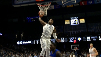 Xavier's Tyrique Jones comes up with the steal and finishes strong at the other end