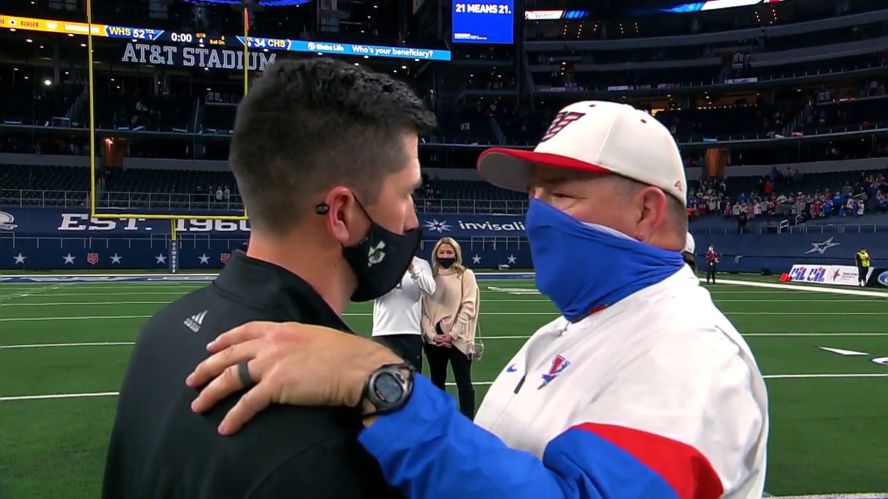 Riley and Todd Hug after Westlake's Win