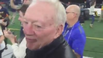 Jerry Jones celebrates state championship win with grandson