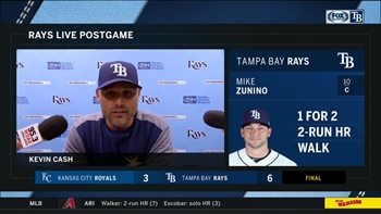 Kevin Cash talks about Mike Zunino's big night, getting back on track after 6-3 win over Royals