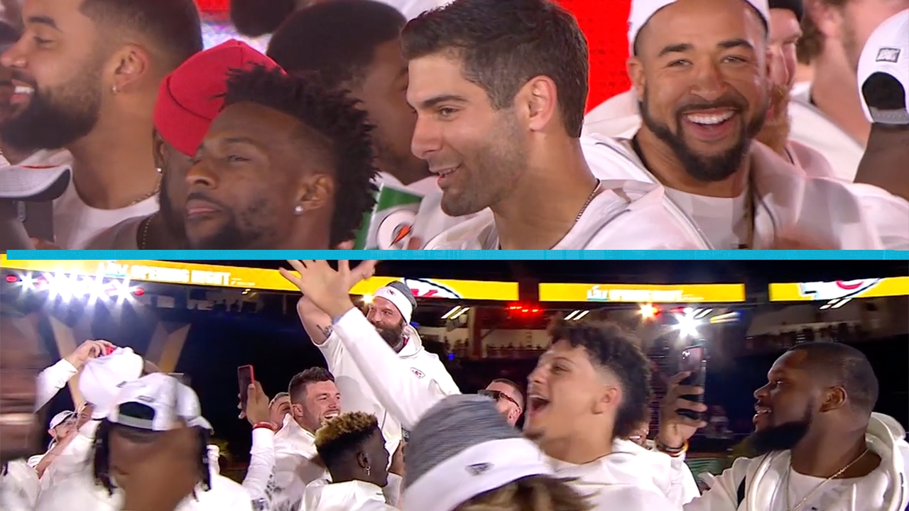 The 49ers and Chiefs enter the Miami stage at Super Bowl LIV's Opening Night