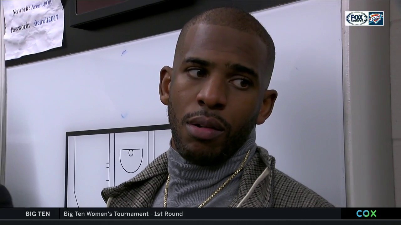Chris Paul talks the Thunder 114-107 Win vs. the Pistons