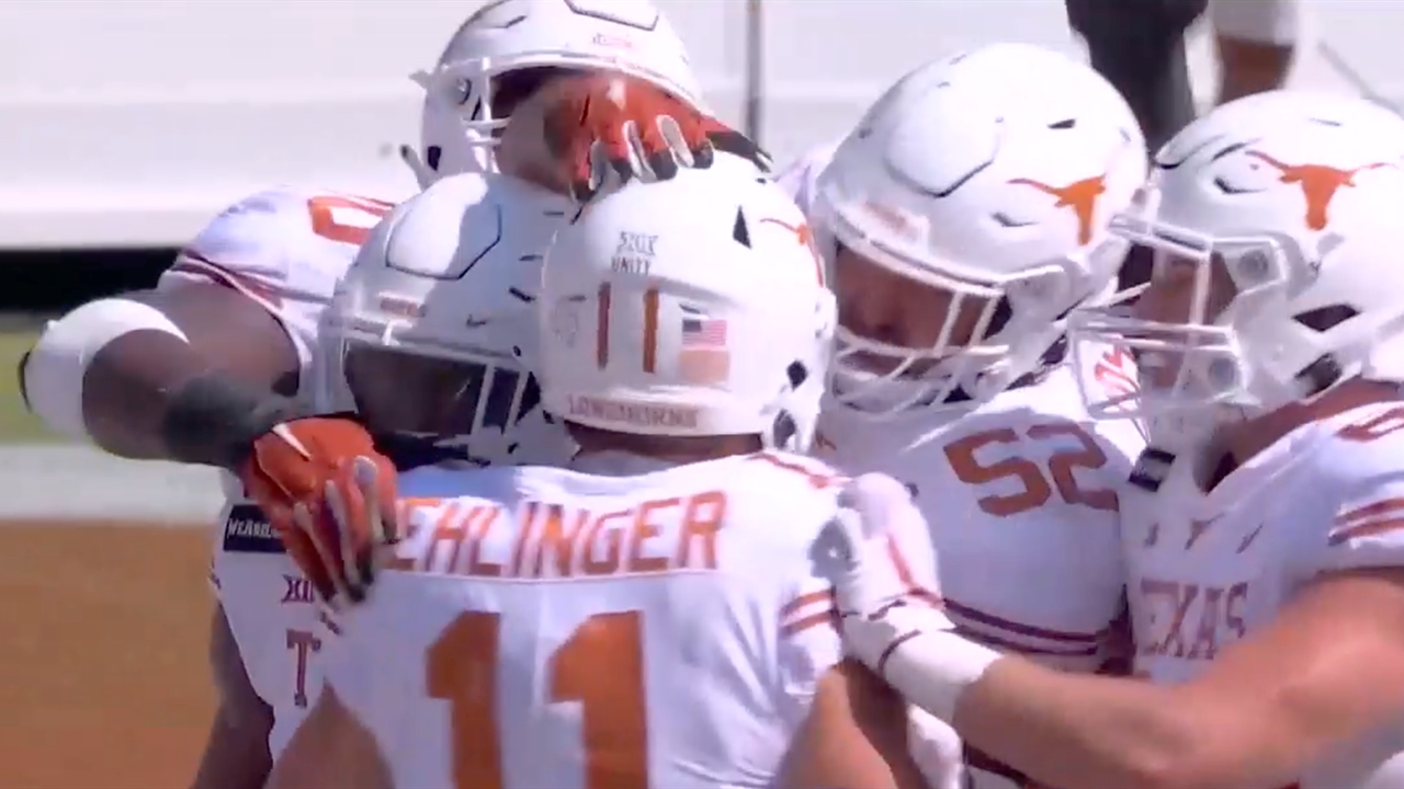 Texas capitalizes on Oklahoma fumble, Sam Ehlinger rushing TD ties game, 10-10