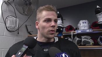 Erik Cernak on learning he was getting called up to the Lightning