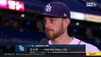 Brandon Lowe on his homer off first pitch: 'Always on time for a fastball’