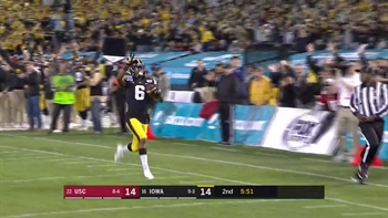 Iowa kick return TD puts Hawkeyes ahead of USC in Holiday Bowl