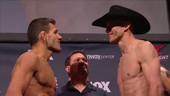 Cowboy Cerrone is all smiles during staredown with Rafael Dos Anjos episode artwork