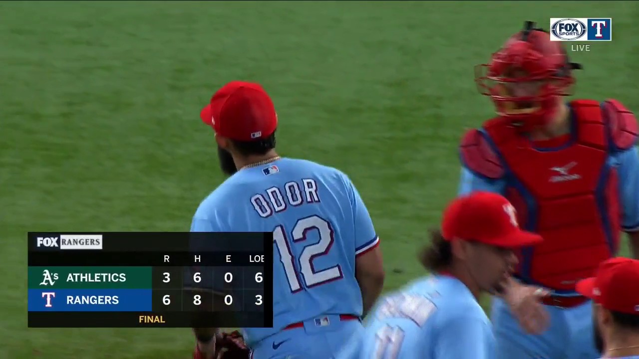 Texas Splits the Series with Oakland with a 6-3 Win