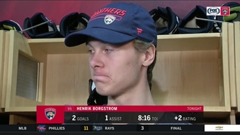 Henrik Borgstrom on his 3-point night after loss to Hurricanes