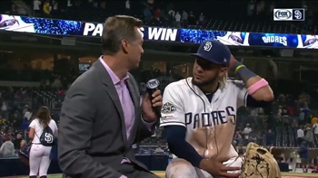 Fernando Tatis Jr talks about his return to action after the Padres win