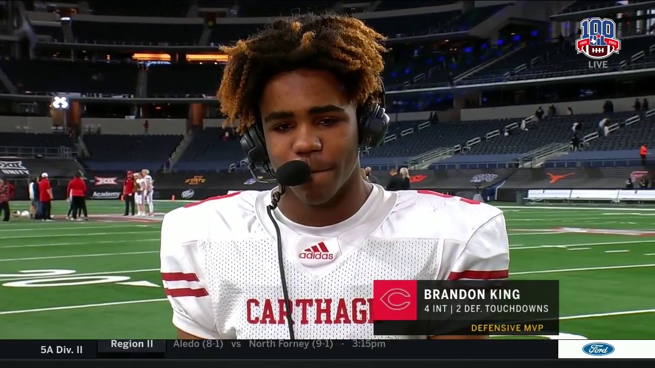Brandon King Putting in the Work, Helps Carthage beat Gilmer | UIL State Championship