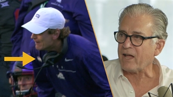 TCU offensive coordinator’s gum faux pas — Mike and Dean react