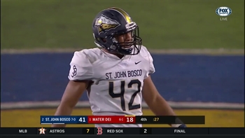 Week 8: Junior Gafa throws down sack to finish it up for Bosco W