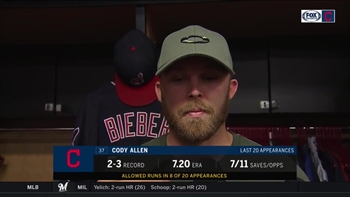Cody Allen trying to maneuver through a period of extreme adversity