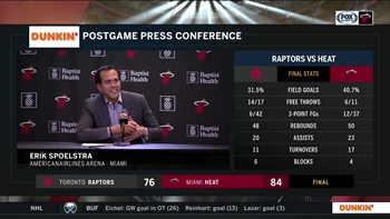 Erik Spoelstra breaks down defensive battle between Heat, Raptors