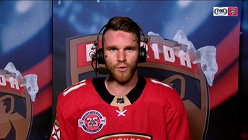 Jonathan Huberdeau on playing alongside Aleksander Barkov