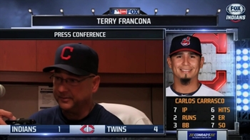 Francona on Carrasco's outing