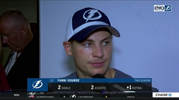 Yanni Gourde recaps Lightning win