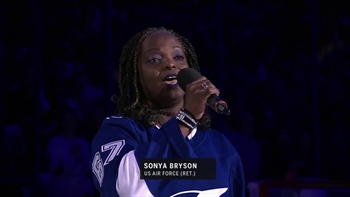 Sonya Bryson opens Lightning season with National Anthem