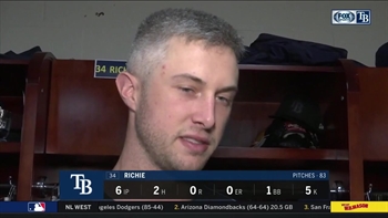 Winning pitcher Trevor Richards on his performance, behind-the-back defensive play