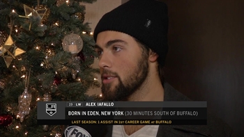 Alex Iafallo has 'bus loads' of family on the way to homecoming game