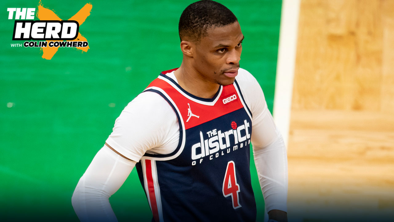 Colin Cowherd talks Russell Westbrook after Wizards fall to Celtics: 'He's got no feel for the game' | THE HERD