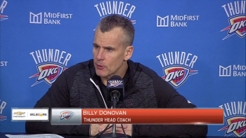 Billy Donovan talks team effort by OKC in win over boston