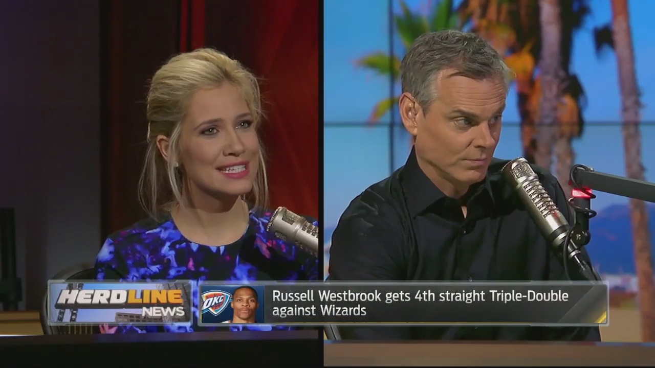 Westbrook now has more triple-doubles than LeBron - Kristine and Colin react | THE HERD